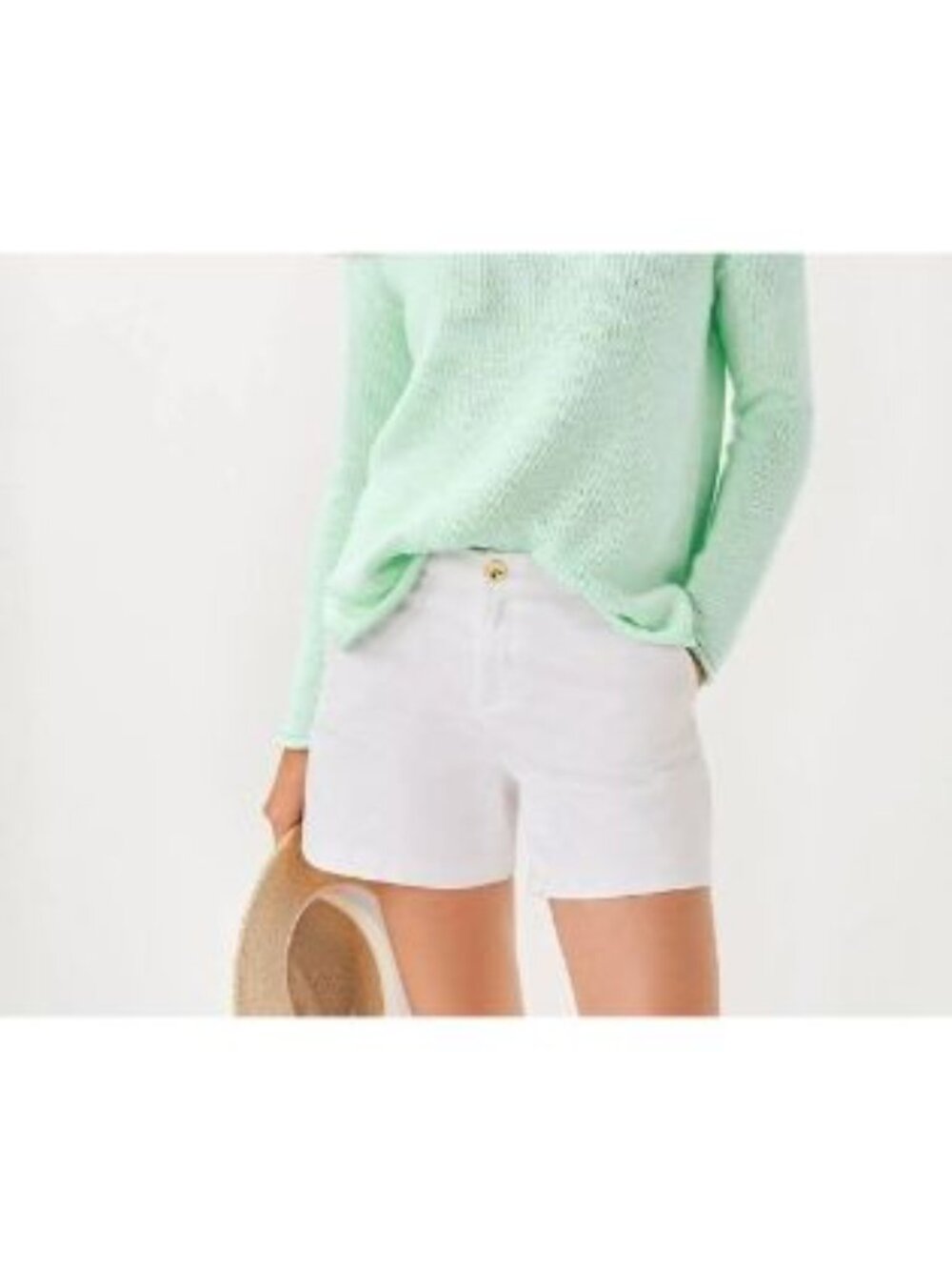 Lilly Pulitzer Callahan Mid Rise Shorts In Resort White